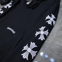 CHROME HEARTS 偽物 パーカー 花柄 CERTIFIED CHROME ブラック クロムハーツ