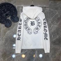 クロムハーツ スーパーコピー パーカー ロゴ シンプル ブラック ホワイト コントラスト CHROME HEARTS