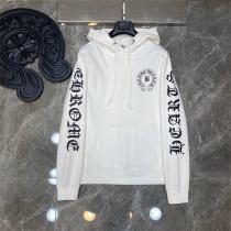 クロムハーツ スーパーコピー パーカー ロゴ シンプル ブラック ホワイト コントラスト CHROME HEARTS