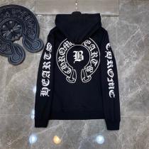 クロムハーツ スーパーコピー パーカー ロゴ シンプル ブラック ホワイト コントラスト CHROME HEARTS