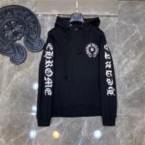 クロムハーツ スーパーコピー パーカー ロゴ シンプル ブラック ホワイト コントラスト CHROME HEARTS
