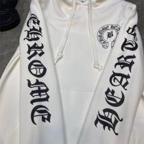 クロムハーツ スーパーコピー パーカー ロゴ シンプル ブラック ホワイト コントラスト CHROME HEARTS