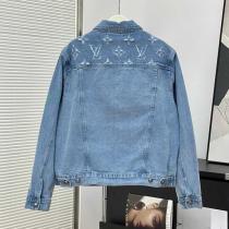 LOUIS VUITTON 偽物 デニムジャケット実用的 レーザー加工 モノグラム 模様 高級感 ルイヴィトン 
