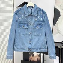 LOUIS VUITTON 偽物 デニムジャケット実用的 レーザー加工 モノグラム 模様 高級感 ルイヴィトン 