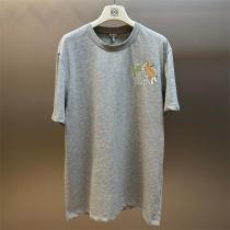 限定作 LOEWE スーパーコピー Tシャツ ウサギ刺繍 グレー ブラック カジュアル ロエベ