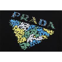 PRADA スーパーコピー Tシャツ カラフル ドット ロゴ グラフィック 白黒 プラダ