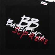 SUPREME × バレンシアガ コピー Tシャツ ロゴ グラフィック コラボ 白赤 ストリート BALENCIAGA