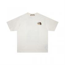 ザノースフェイス × Gucc1 偽物 Tシャツ 自然風景 コラボ ロゴ シンプル THE NORTH FACE