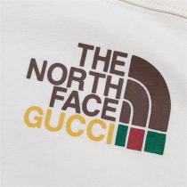 ザノースフェイス × Gucc1 偽物 Tシャツ 自然風景 コラボ ロゴ シンプル THE NORTH FACE