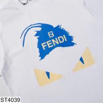 FENDI スーパーコピー Tシャツ ロゴ 青髪 アイコン グラフィック カジュアル フェンディ