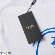 FENDI スーパーコピー Tシャツ ロゴ 青髪 アイコン グラフィック カジュアル フェンディ