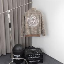 高品質 LOUIS VUITTON スーパーコピー ジャケット チェック柄 エンブレム 犬 ロゴ 刺繍 ルイヴィトン