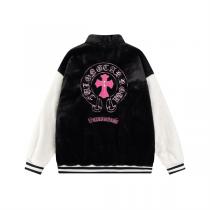CHROME HEARTS コピー ジャケット ブラック ホワイト ピンク刺繍 クロスモチーフ バスケット クロムハーツ