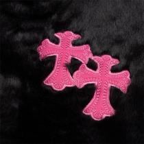 CHROME HEARTS コピー ジャケット ブラック ホワイト ピンク刺繍 クロスモチーフ バスケット クロムハーツ