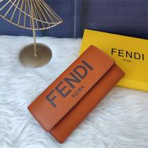 2026人気新作 FENDI 偽物 財布 ロゴ ROMA ベージュ オレンジ レザー  フェンディ