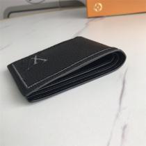 ルイヴィトン 偽物 財布 ブラックレザー LVロゴ シンプル スタイリッシュ LOUIS VUITTON