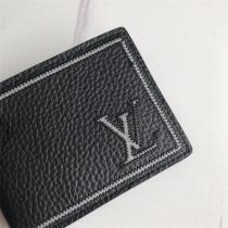 ルイヴィトン 偽物 財布 ブラックレザー LVロゴ シンプル スタイリッシュ LOUIS VUITTON