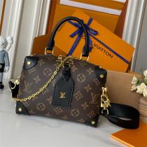 ルイヴィトン 偽物 ハンドバッグ モノグラム ブラック ゴールド金具 チェーン LOUIS VUITTON