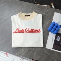 LOUIS VUITTON 偽物 Tシャツ ロゴ 赤ライン シンプル カジュアル 上品 ルイヴィトン
