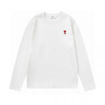 AMI PARIS 偽物 長袖Tシャツ ホワイト グレー ブラック ハートロゴ カジュアル アミ パリス 　
