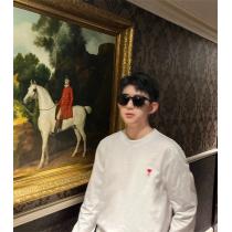 AMI PARIS 偽物 長袖Tシャツ ホワイト グレー ブラック ハートロゴ カジュアル アミ パリス 　