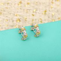 CH コピー ピアス 高品質 ゴールド クリスタル リボンストーン CH 