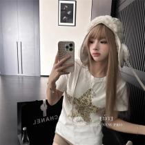 2026人気作 DIOR コピー Tシャツ ゴールド 星 グラフィック 洗練 ディオール