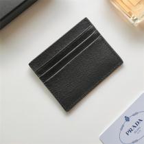 プラダ コピー カードケース サフィアーノレザー ブラック SPHERE ロゴ コンパクト PRADA 