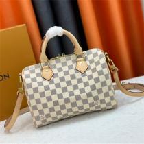 LOUIS VUITTON コピー ショルダーバッグ モノグラム ダミエ柄 レザー ゴールド金具 ルイヴィトン 