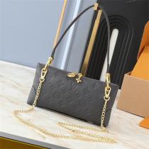 LOUIS VUITTON スーパーコピー ショルダーバッグ モノグラム グレー ゴールドチェーン ハート型金具 ルイヴィトン 
