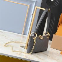 LOUIS VUITTON スーパーコピー ショルダーバッグ モノグラム グレー ゴールドチェーン ハート型金具 ルイヴィトン 