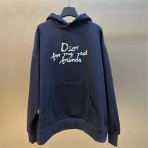 DIOR 偽物 パーカー メッセージ デザイン カジュアル ネイビー シック ディオール 