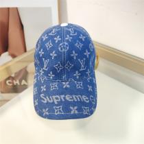 SUPREME x LOUIS VUITTON コピー キャップ LVロゴ フラワーパターン コラボ シュプリーム