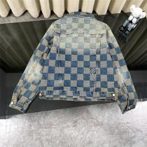 LOUIS VUITTON 偽物 チェック柄 デニムジャケット パンツ 上下セット ラグジュアリー ルイヴィトン 