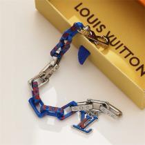 LOUIS VUITTON コピー ネックレス シルバー チェーン ブルー レッド ロゴ ルイヴィトン