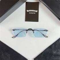 CHROME HEARTS スーパーコピー メガネ スクエア レンズ 青クリア ロゴ シンプル クロムハーツ