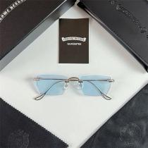 CHROME HEARTS スーパーコピー メガネ スクエア レンズ 青クリア ロゴ シンプル クロムハーツ