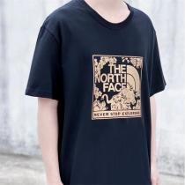 ザノースフェイス スーパーコピー Tシャツ ロゴ NEVER STOP EXPLORING ブラック ゴールド THE NORTH FACE