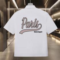 バレンシアガ 偽物 Tシャツ Paris ロゴ フロント バック ブラック ホワイト BALENCIAGA