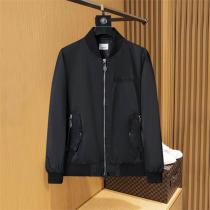 BURBERRY 偽物 ジャケット サテン素材 シンプル ブラック リブ編み バーバリー