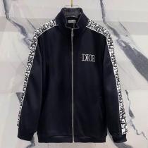 DIOR コピー ジャケット ネイビー ロゴテープ ジッパーポケット スポーティー ディオール