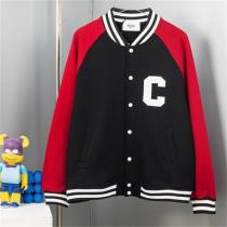 CELINE コピー ジャケット ブラック レッド ロゴ プリント スポーツシンプル セリーヌ