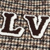 LOUIS VUITTON 偽物 ジャケット チェック柄 LVロゴ キルティング ベージュ LOUIS VUITTON