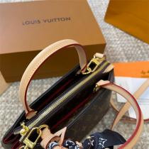 LOUIS VUITTON コピー バッグ モノグラム キャンバス 高級レザー スカーフアクセント ルイヴィトン