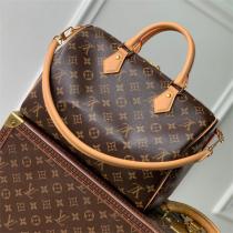 LOUIS VUITTON スーパーコピー ハンドバッグ モノグラム キャンバス レザー レッド内装 ルイヴィトン 