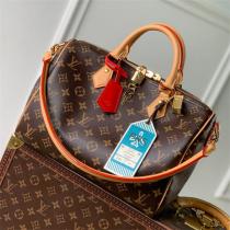 LOUIS VUITTON スーパーコピー ハンドバッグ モノグラム キャンバス レザー レッド内装 ルイヴィトン 
