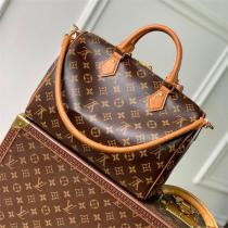LOUIS VUITTON 偽物 ハンドバッグ モノグラム キャンバス レザー ゴールドロゴ ルイヴィトン 