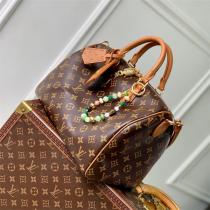 LOUIS VUITTON 偽物 ハンドバッグ モノグラム キャンバス レザー ゴールドロゴ ルイヴィトン 