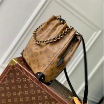 ルイヴィトン スーパーコピー バケットバッグ モノグラム ヌバックレザー チェーン LOUIS VUITTON 