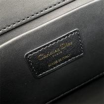 DIOR コピー ハンドバッグ ブラックレザー ゴールドロゴ ショルダーストラップ ディオール